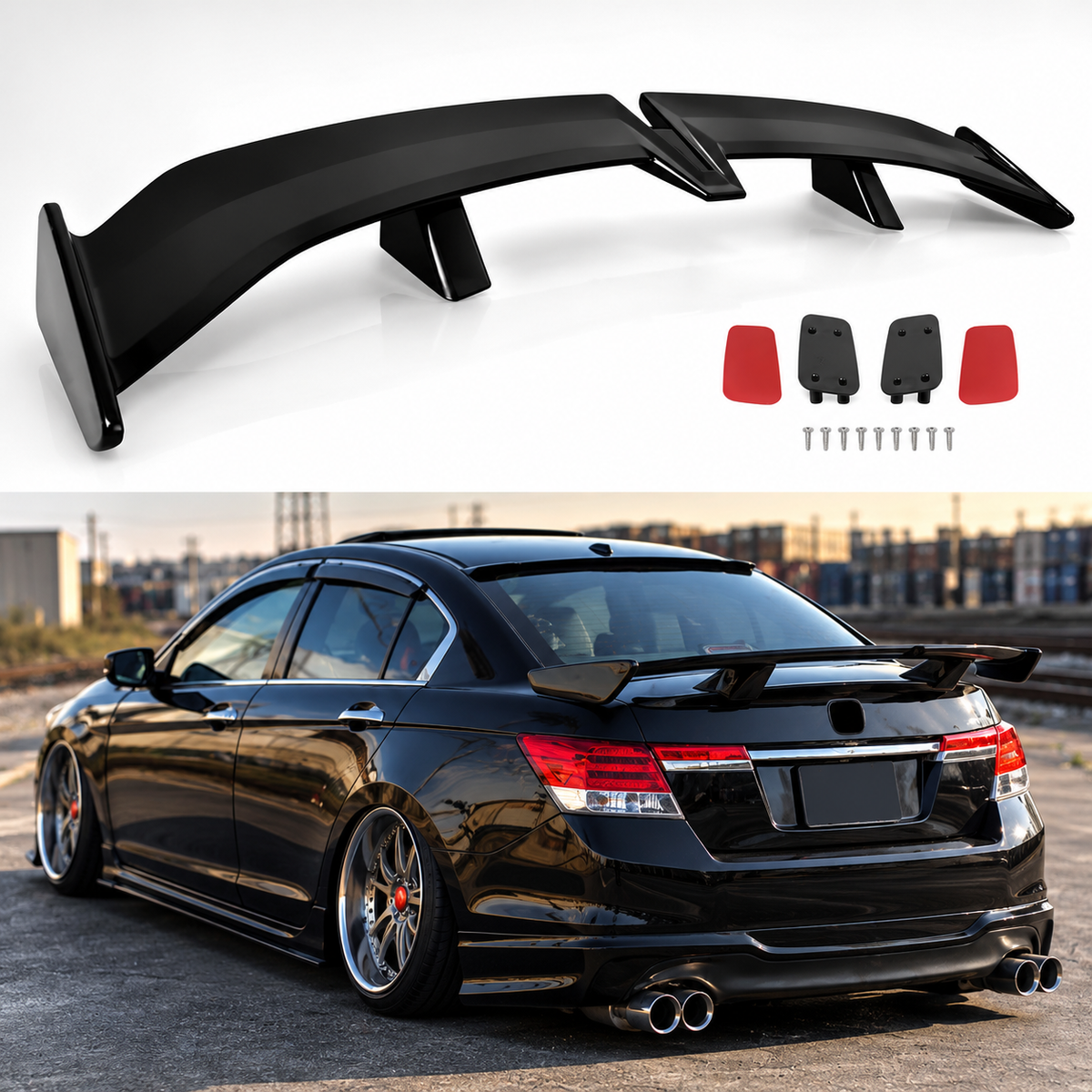 Universal 55 Inch PRO Style Rear Trunk Wing Spoiler Gloss Black