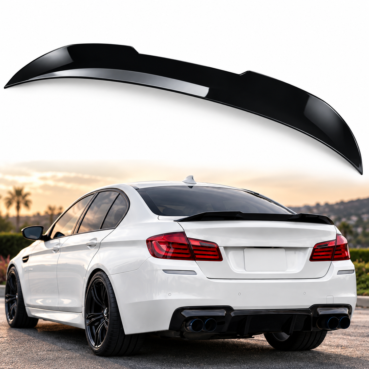 BMW F10 PSM Style Rear Trunk Spoiler  Gloss Black  2011–2017