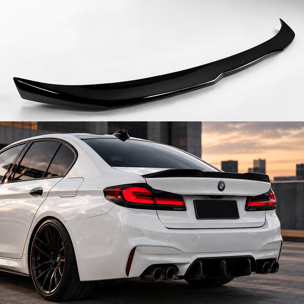 BMW G30 / F90 M5 V Style Rear Trunk Spoiler  Gloss Black 2017–2023