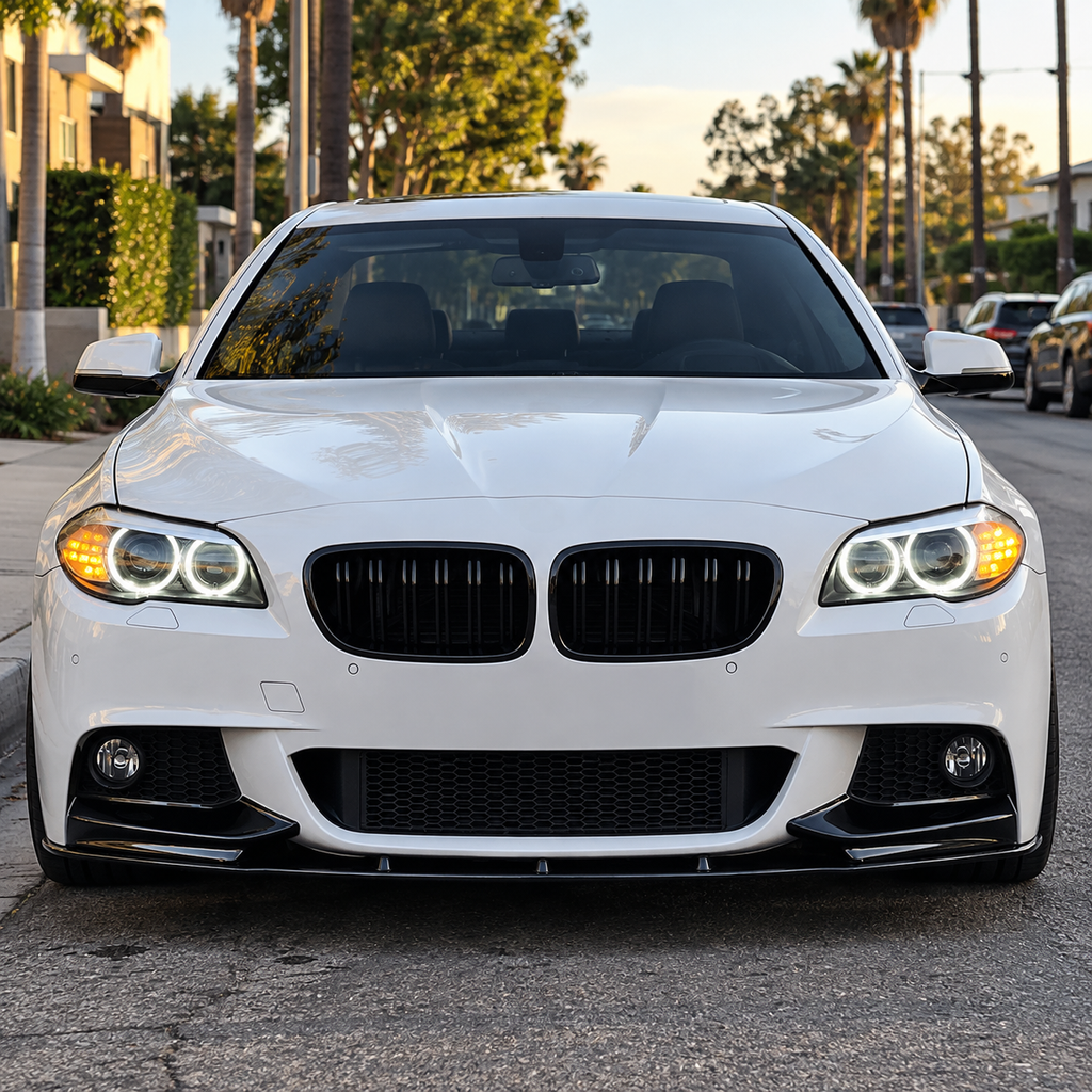 BMW F10 M Sport Front Bumper Lip  Gloss Black 2011–2016