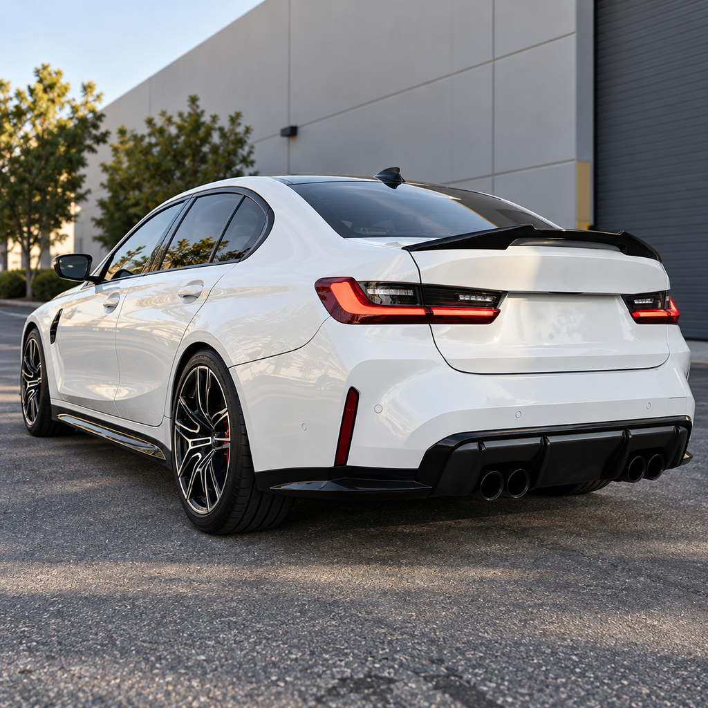 BMW G20 G80 M4 Style Rear Trunk Spoiler Gloss Black 2019–2025