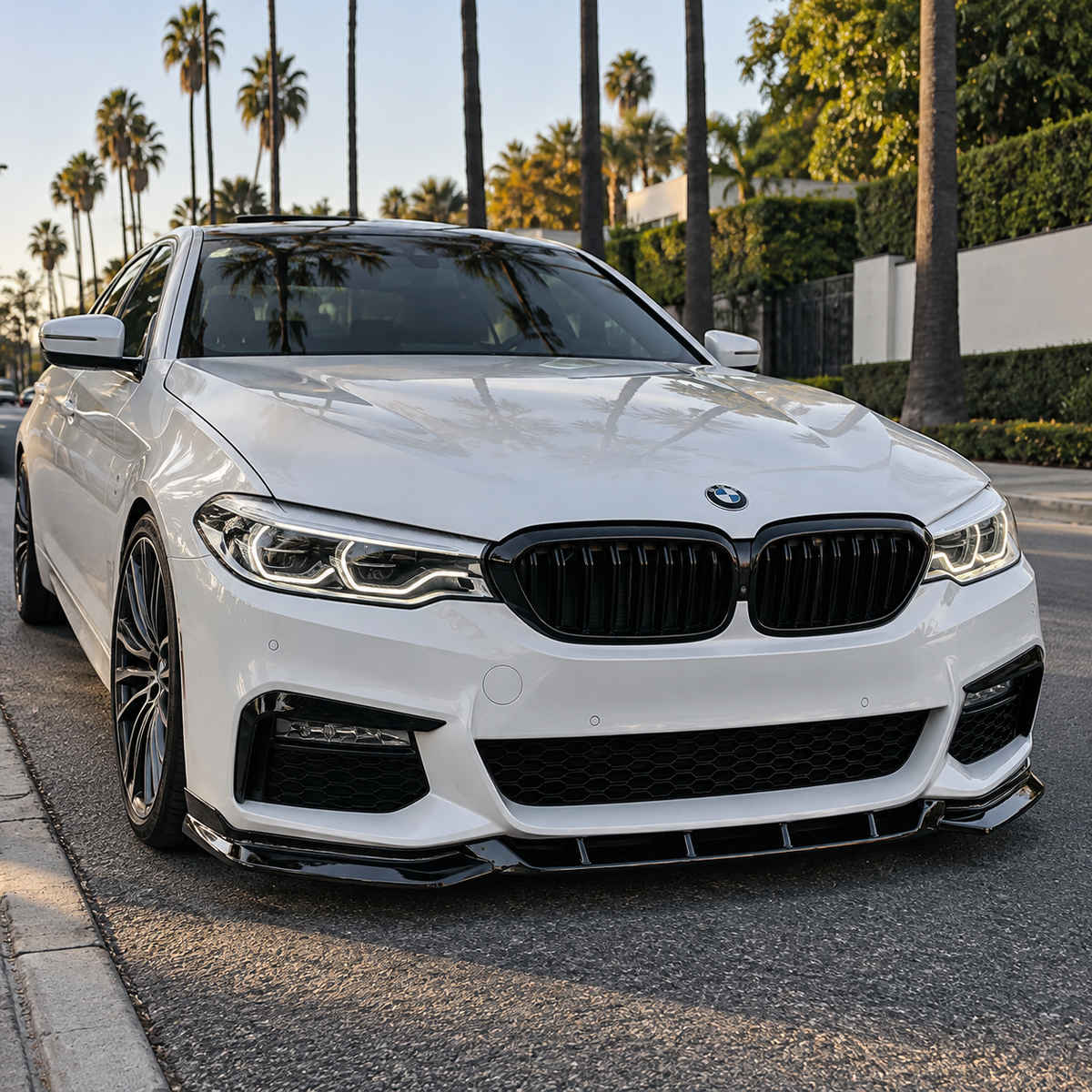 BMW G30/G31 GT Style Front Bumper Lip Gloss Black  2017–2020
