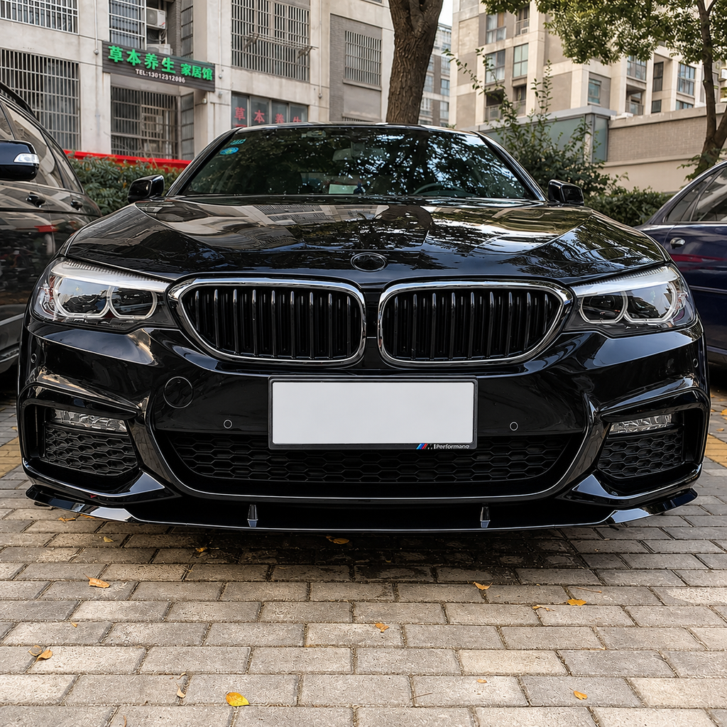 BMW G30/G31 M Sport Front Bumper Lip  Gloss Black  2017–2020