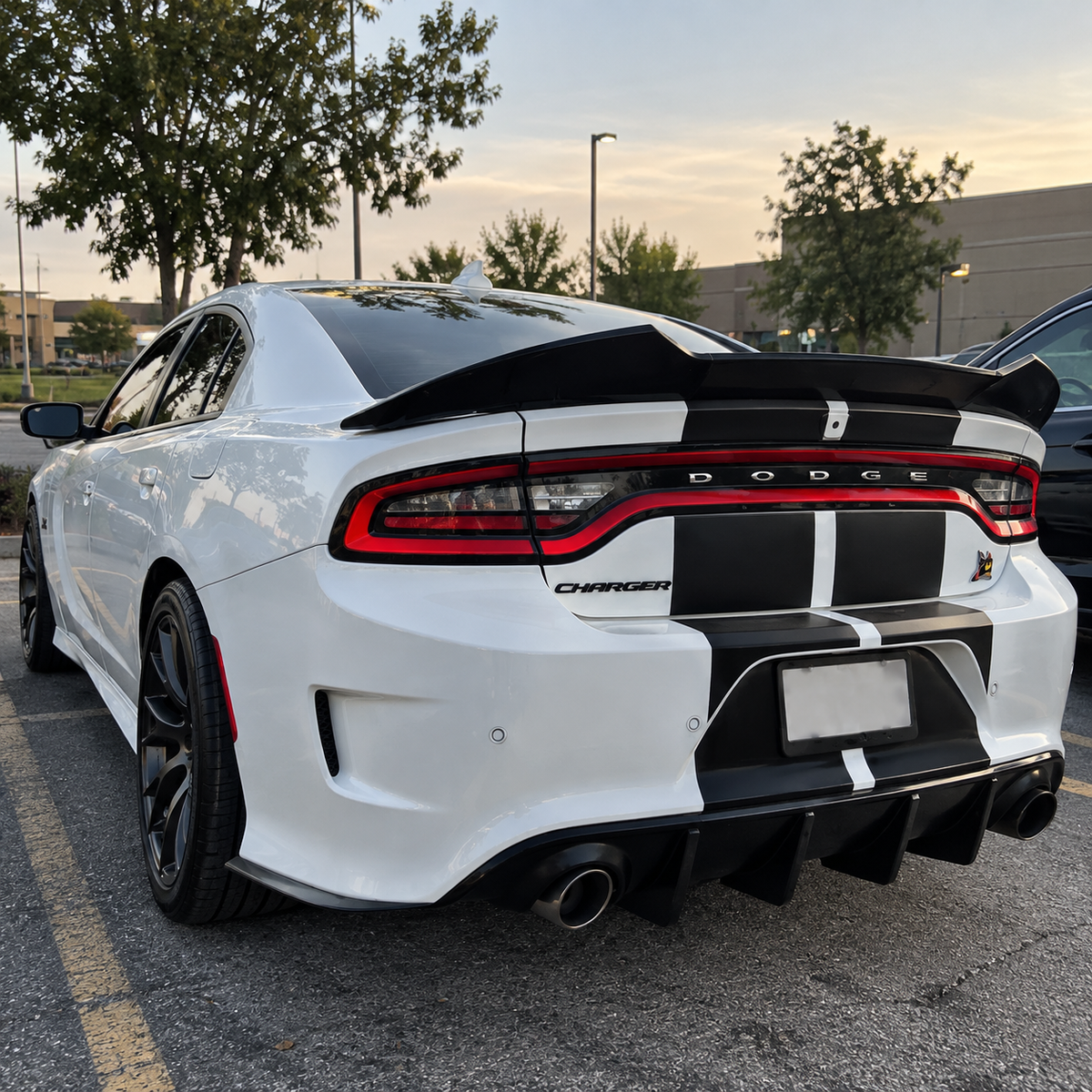 Dodge Charger V2 High Kick Trunk Spoiler Gloss Black 2011–2023
