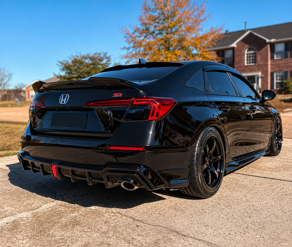 Honda Civic Sedan Si M Style Rear Trunk Spoiler Gloss Black 2022–2026