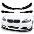 BMW E90/E91 LCI Front Bumper Lip Spoiler Gloss Black 2009–2012