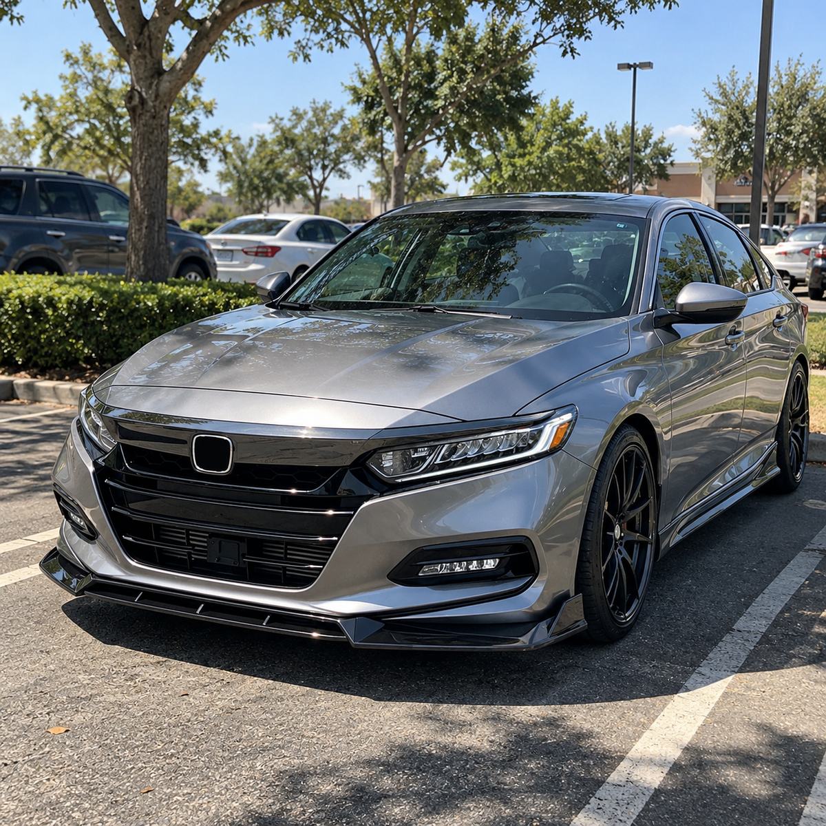 Honda Accord Sport Front Bumper Lip Splitter Gloss Black 2018–2020
