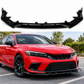 Honda Civic 11th Gen Front Bumper Lip Splitter Gloss Black 2022–2024