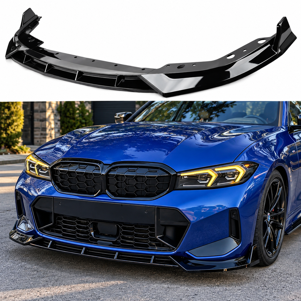 BMW G20 LCI MP Style Front Bumper Lip Gloss Black 2023–2026