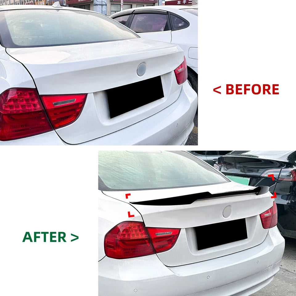 BMW E90 M4 Style Rear Trunk Spoiler Gloss Black 2006–2011
