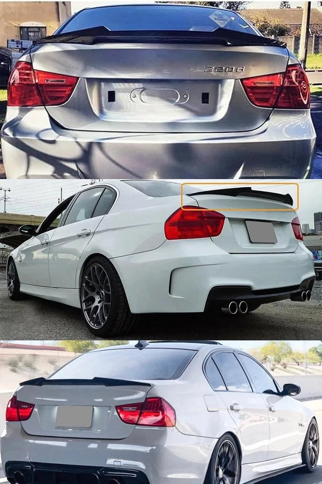 BMW E90 M4 Style Rear Trunk Spoiler Gloss Black 2006–2011