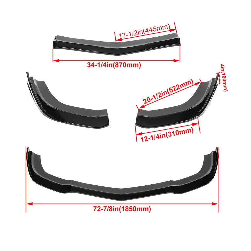 Dodge Charger SRT8 Front Bumper Lip Splitter Gloss Black 2012–2014