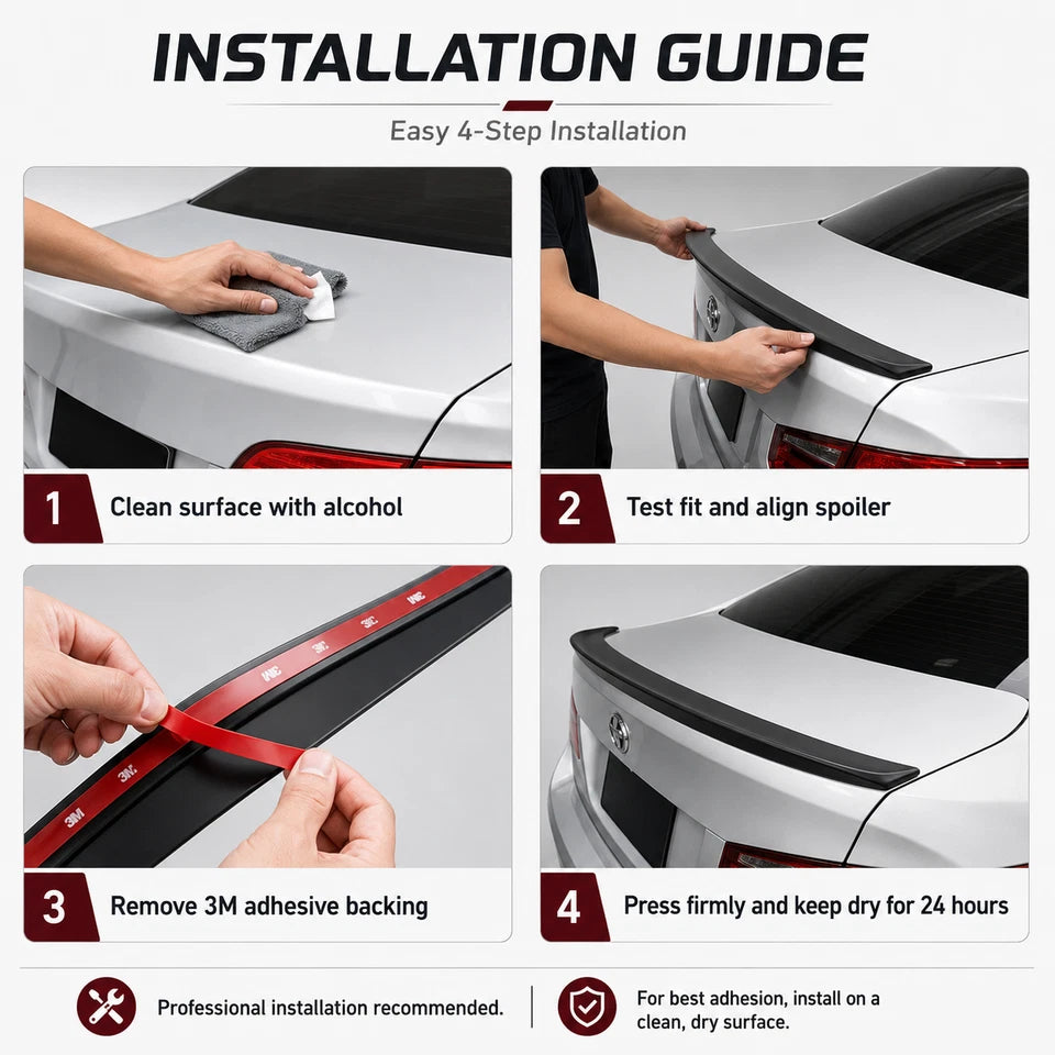 BMW G30  F90 M5 PSM Style High Kick Trunk Spoiler Gloss Black 2017–2023