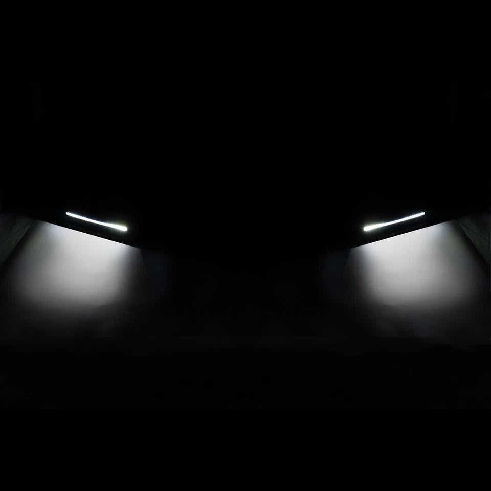 Honda Civic 10th Gen Front Bumper Lip Splitter with LED Gloss Black 2017–2021