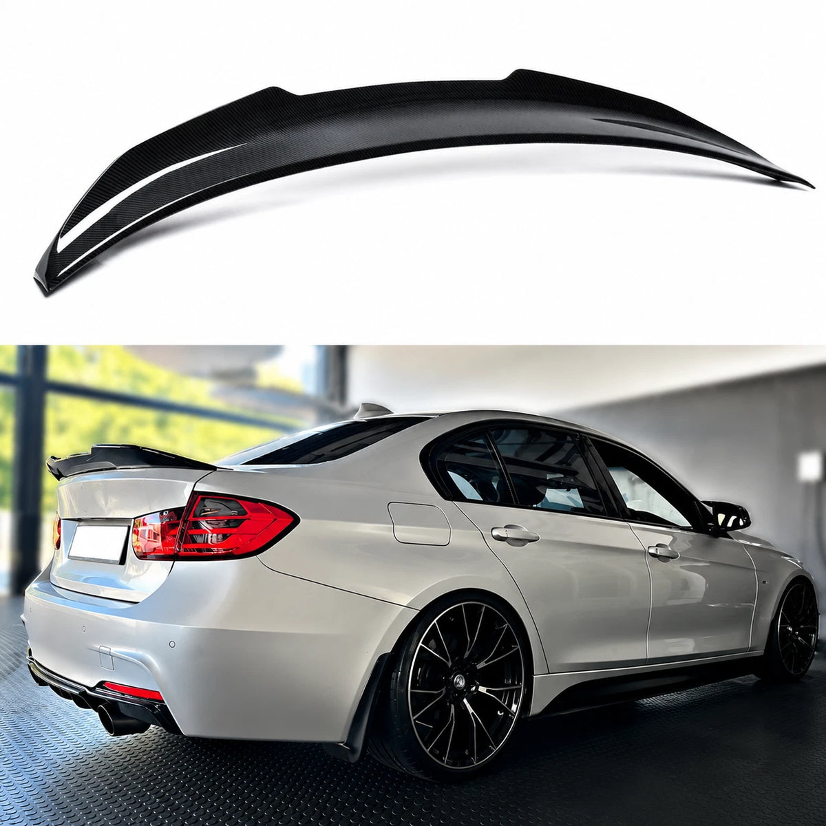 BMW F30 / F80 PSM Style High Kick Trunk Spoiler Gloss Black 2012–2018