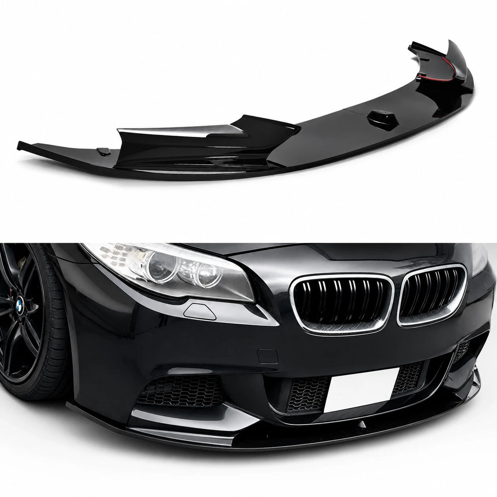 BMW F10 M Sport Front Bumper Lip  Gloss Black 2011–2016